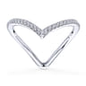 14K White Gold Matching Wedding Band - 0.19 ct