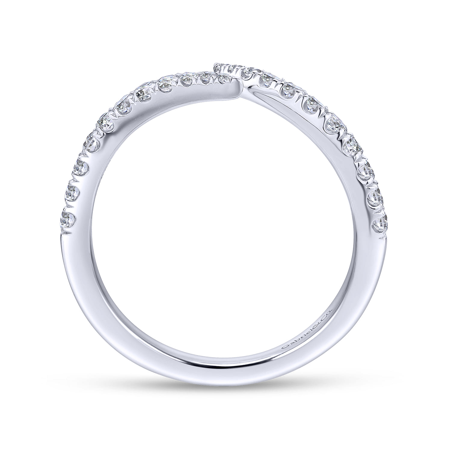 14K White Gold Matching Wedding Band - 0.3 ct - Shot 2
