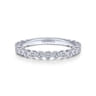14K White Gold Matching Wedding Band - 0.25 ct