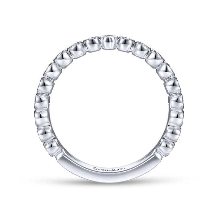 14K White Gold Matching Wedding Band - 0.25 ct - Shot 2