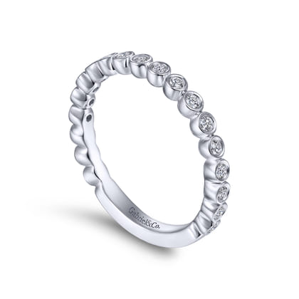14K White Gold Matching Wedding Band