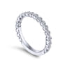 14K White Gold Matching Wedding Band - 0.25 ct