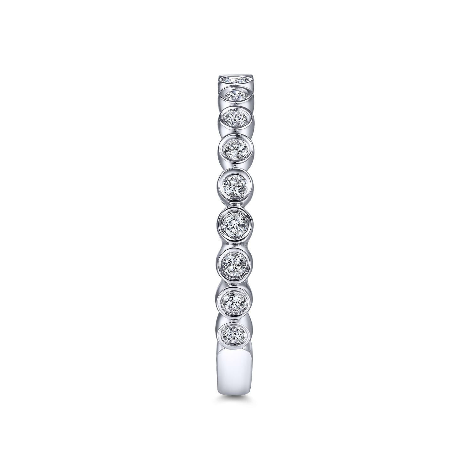 14K White Gold Matching Wedding Band - 0.25 ct - Shot 5