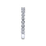 14K White Gold Matching Wedding Band - 0.25 ct