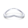 14K White Gold Matching Wedding Band - 0.14 ct