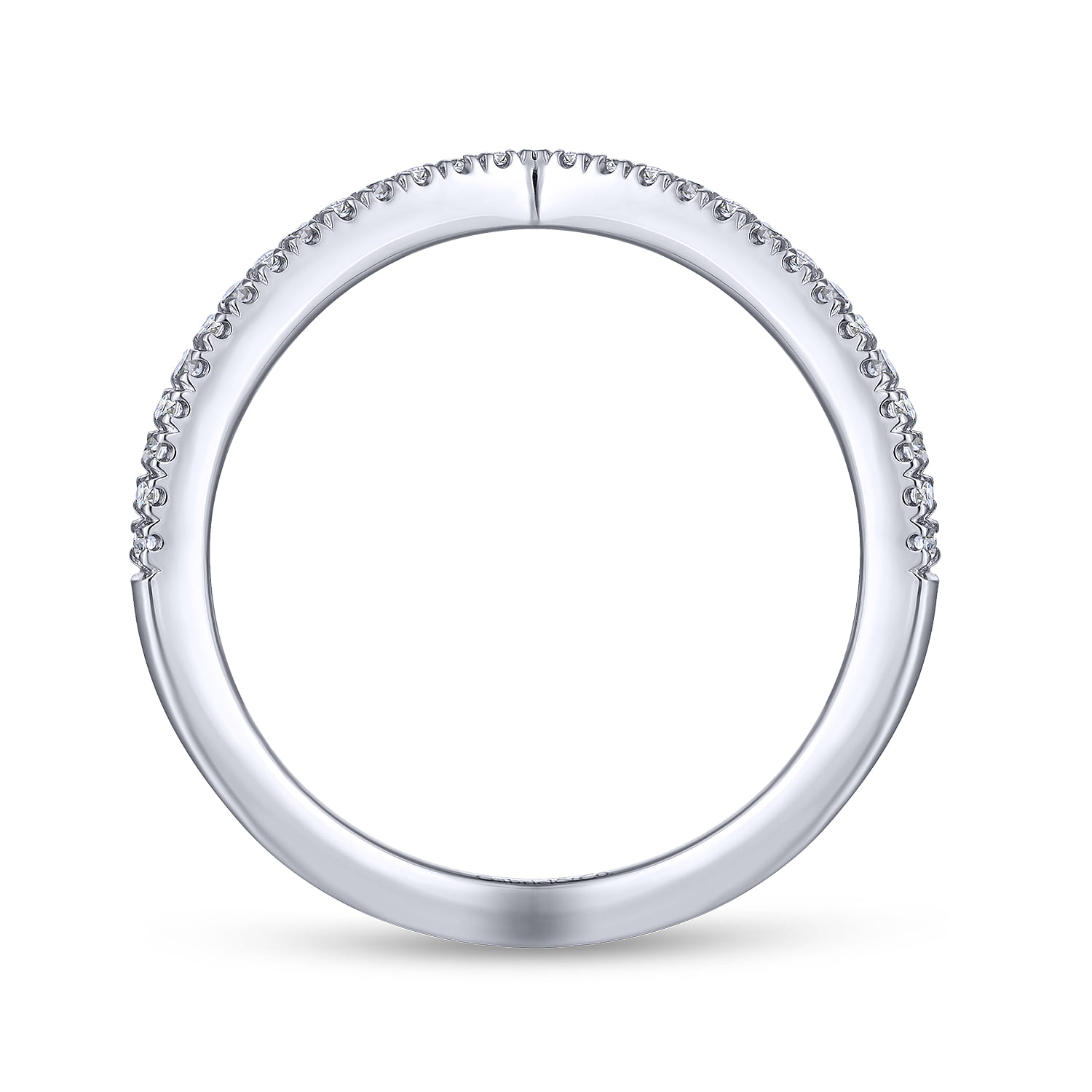 14K White Gold Matching Wedding Band - 0.14 ct - Shot 2