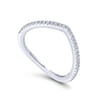 14K White Gold Matching Wedding Band - 0.14 ct