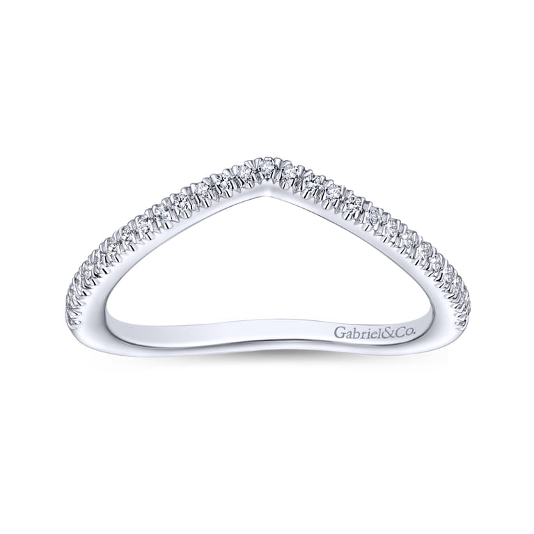 14K White Gold Matching Wedding Band - 0.14 ct - Shot 5