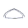 14K White Gold Matching Wedding Band - 0.14 ct