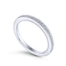 14K White Gold Matching Wedding Band - 0.14 ct