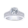 14K White Gold Matching Wedding Band - 0.14 ct