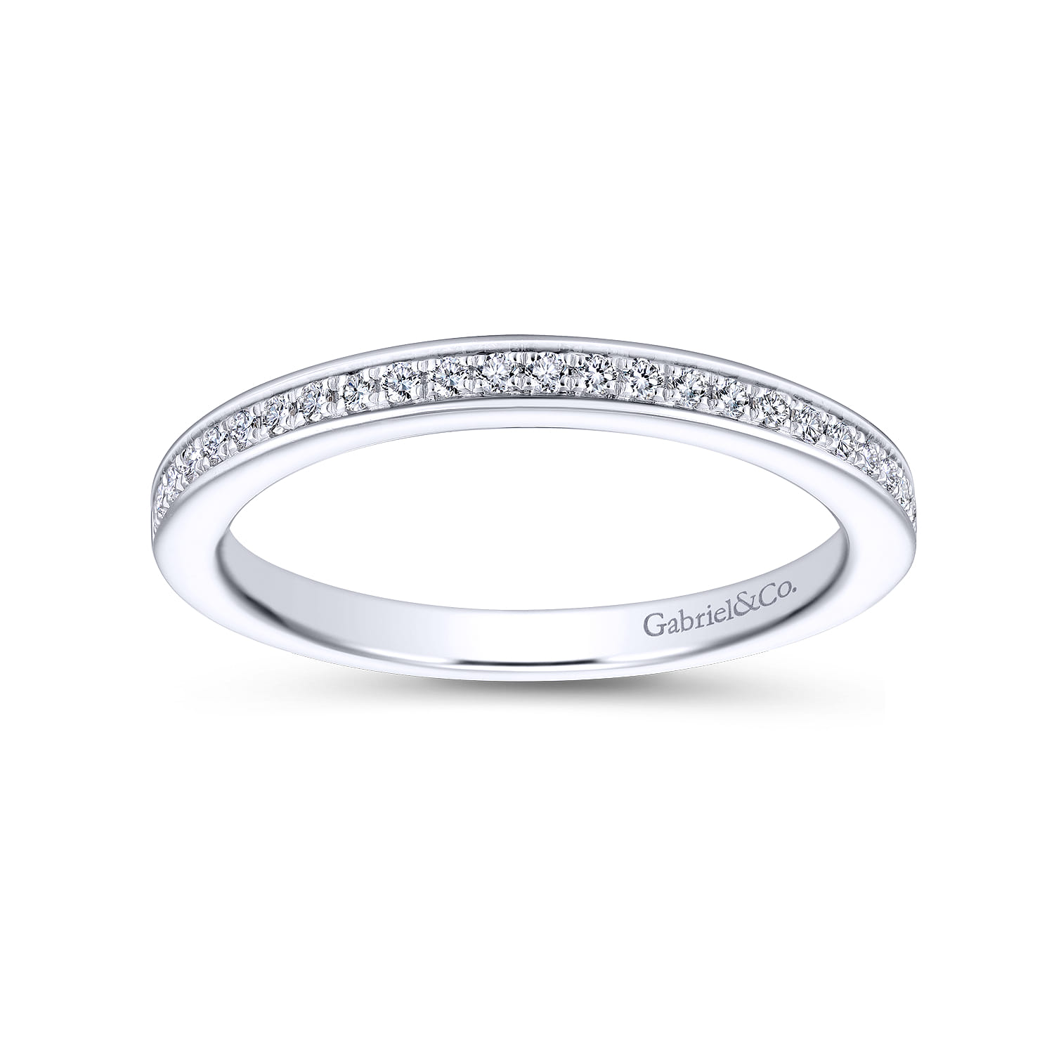 14K White Gold Matching Wedding Band - 0.14 ct - Shot 5