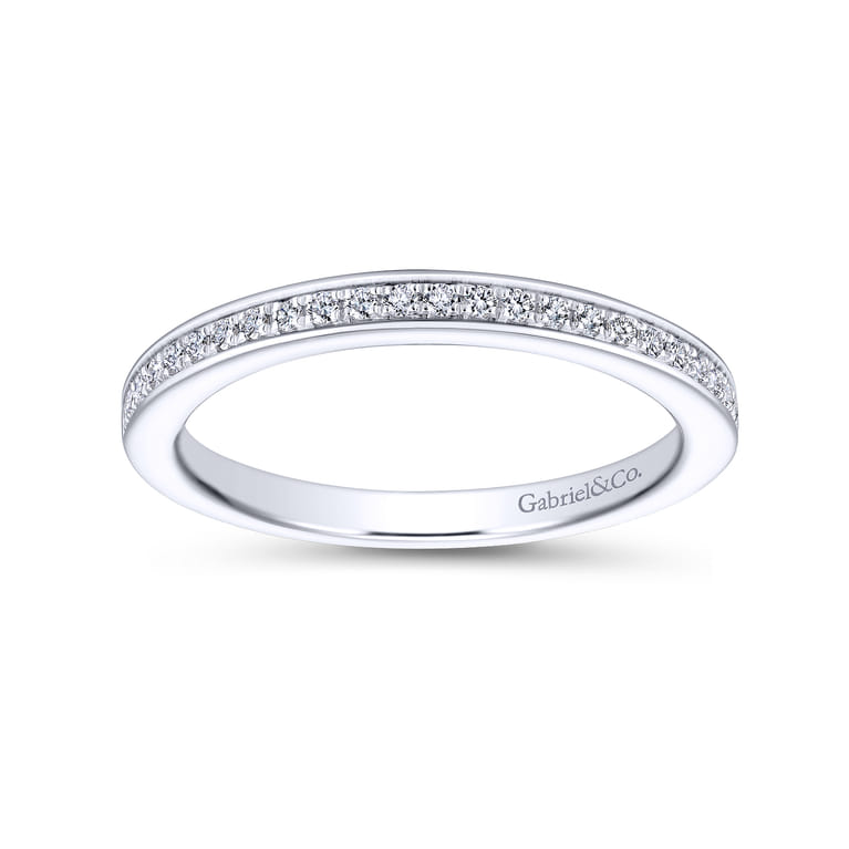 14K White Gold Matching Wedding Band - 0.14 ct - Shot 5