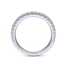 14K White Gold Matching Wedding Band - 0.45 ct