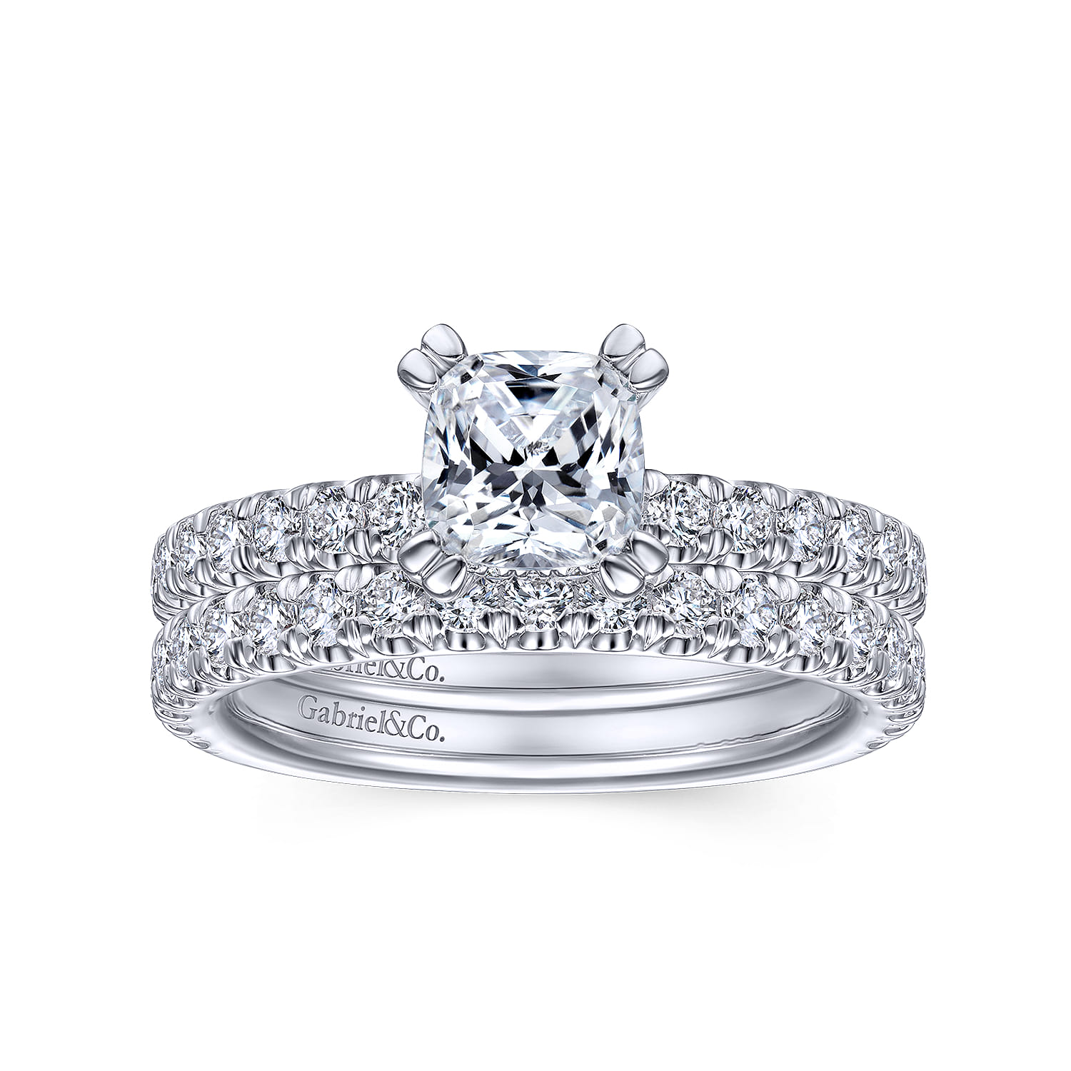 14K White Gold Matching Wedding Band - 0.45 ct - Shot 4