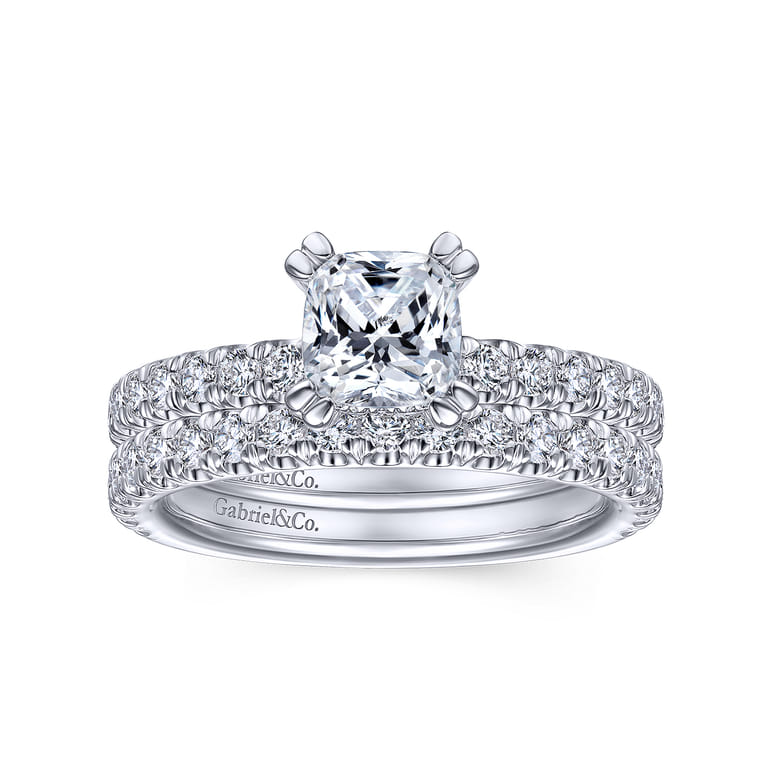 14K White Gold Matching Wedding Band - 0.45 ct - Shot 4