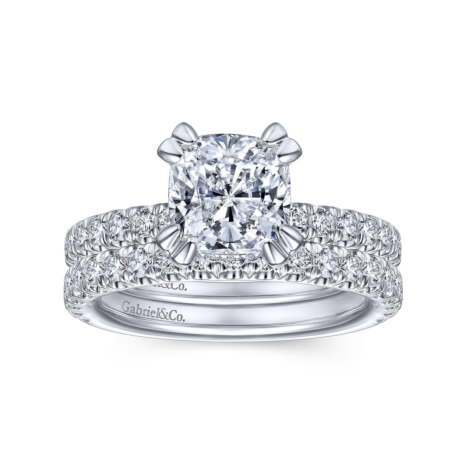 14K White Gold Matching Wedding Band - 0.45 ct - Shot 4