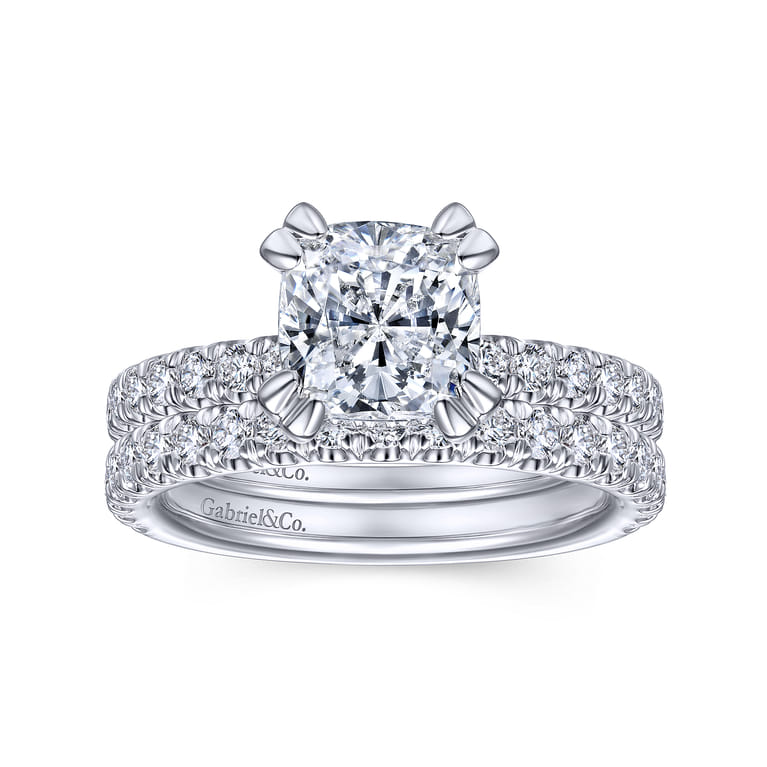 14K White Gold Matching Wedding Band - 0.45 ct - Shot 4