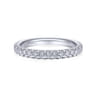 14K White Gold Matching Wedding Band - 0.45 ct