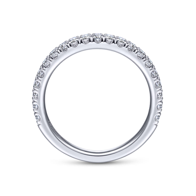 14K White Gold Matching Wedding Band - 0.45 ct - Shot 2
