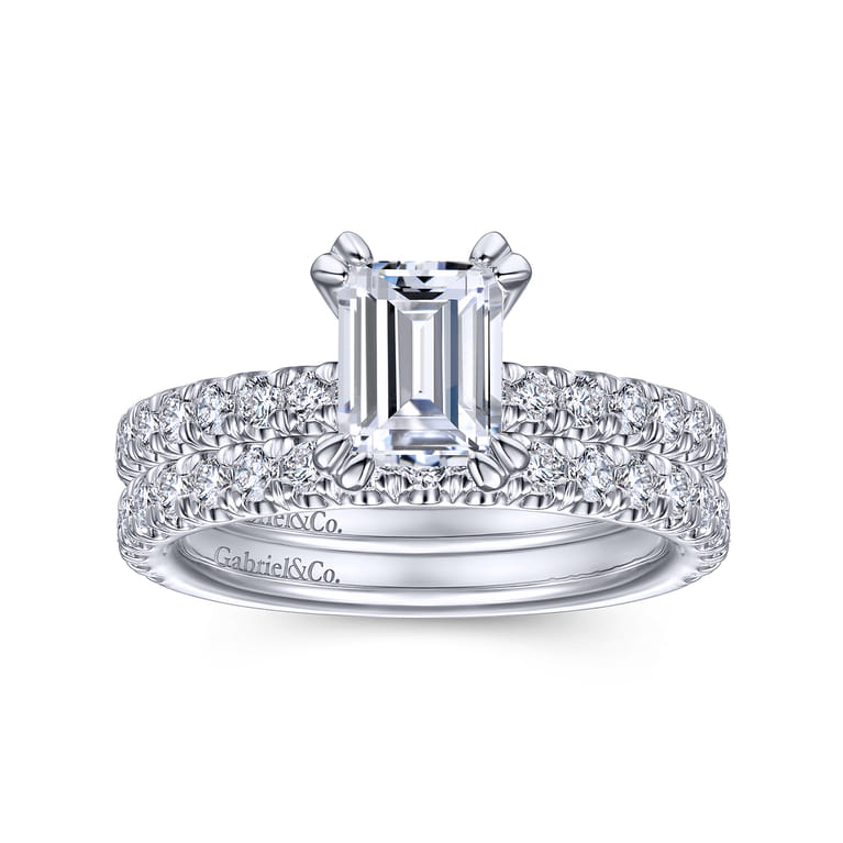14K White Gold Matching Wedding Band - 0.45 ct - Shot 4