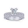 14K White Gold Matching Wedding Band - 0.45 ct