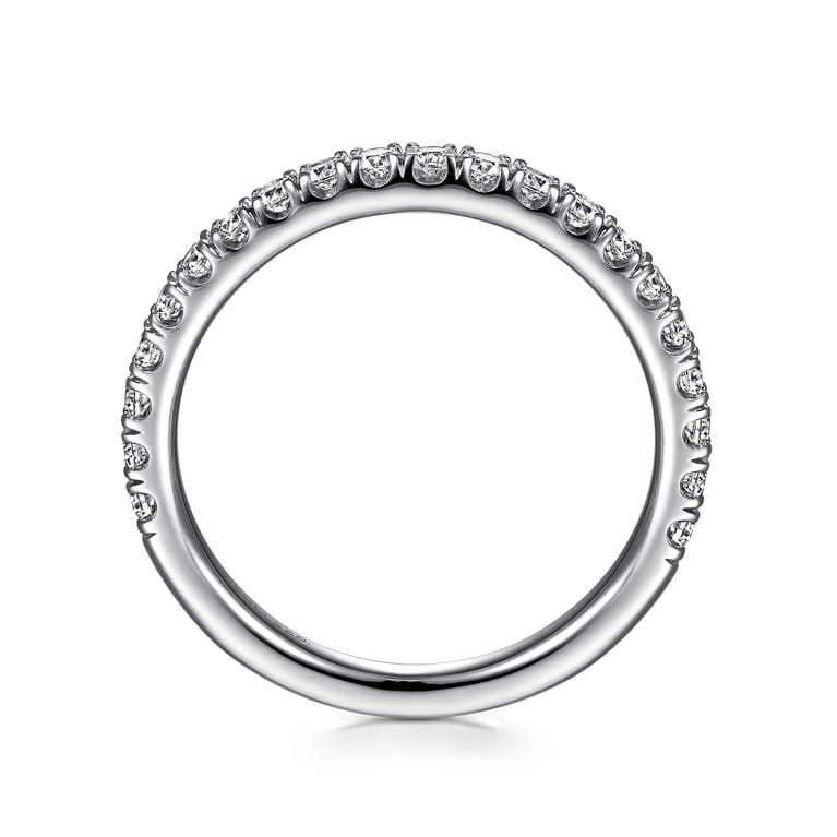 14K White Gold Matching Wedding Band - 0.45 ct - Shot 2