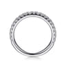 14K White Gold Matching Wedding Band - 0.45 ct