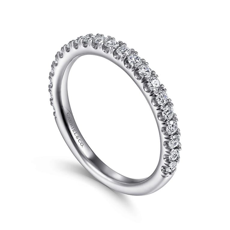 14K White Gold Matching Wedding Band - 0.45 ct - Shot 3