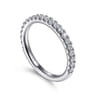 14K White Gold Matching Wedding Band - 0.45 ct