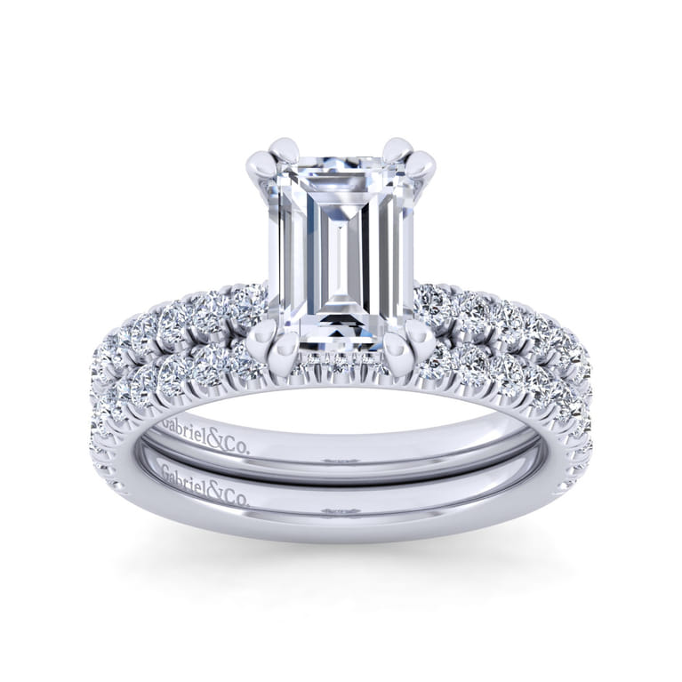 14K White Gold Matching Wedding Band - 0.45 ct - Shot 4