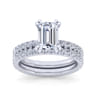14K White Gold Matching Wedding Band - 0.45 ct
