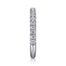 14K White Gold Matching Wedding Band - 0.45 ct