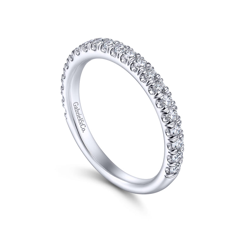 14K White Gold Matching Wedding Band - 0.45 ct - Shot 3