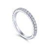 14K White Gold Matching Wedding Band - 0.45 ct