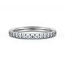 14K White Gold Matching Wedding Band - 0.45 ct