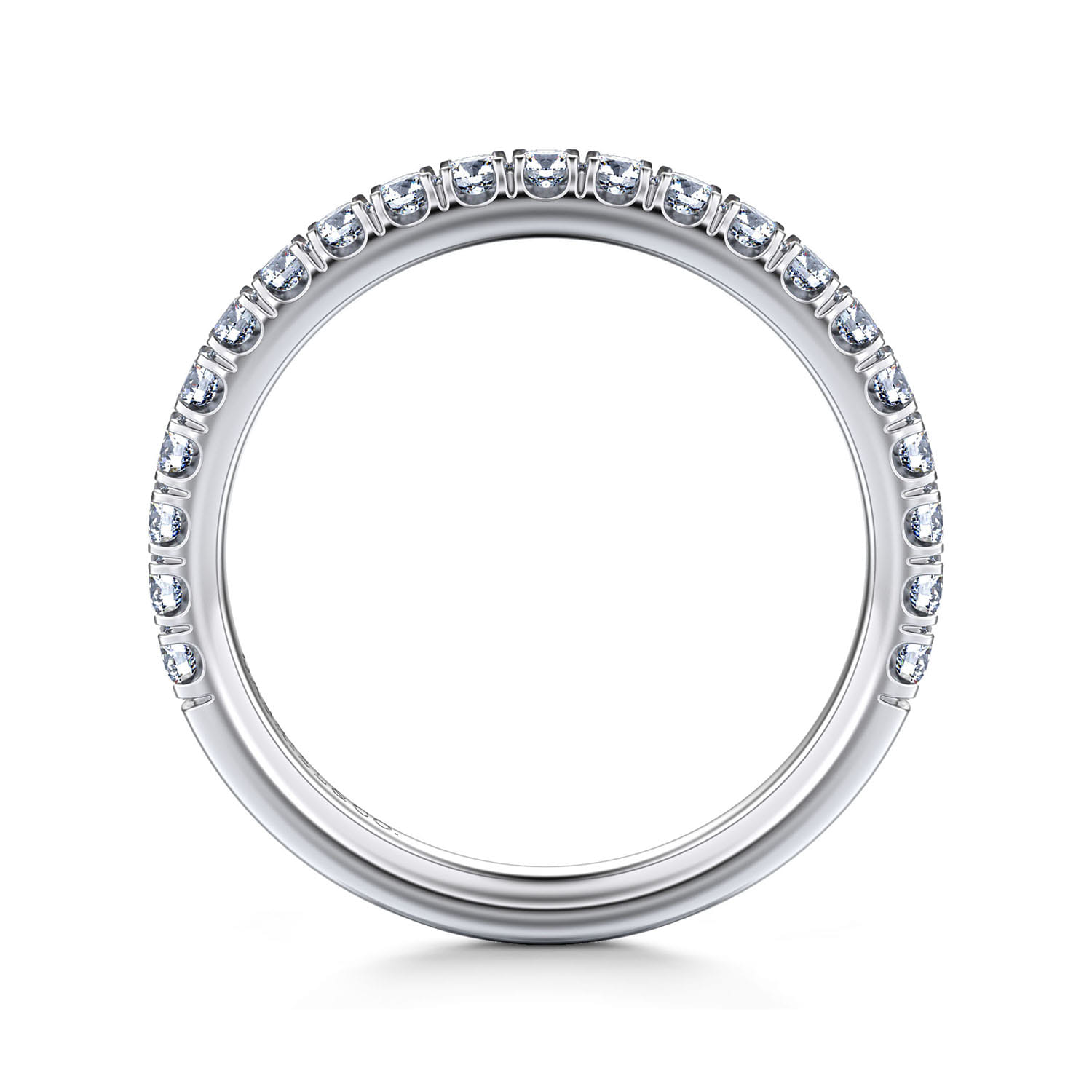 14K White Gold Matching Wedding Band - 0.45 ct - Shot 2