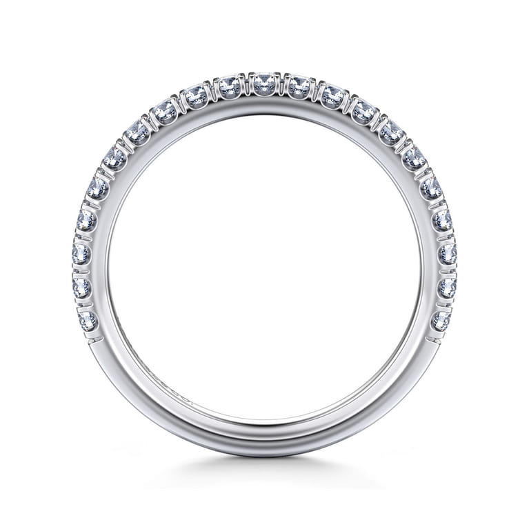 14K White Gold Matching Wedding Band - 0.45 ct - Shot 2