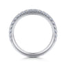 14K White Gold Matching Wedding Band - 0.45 ct