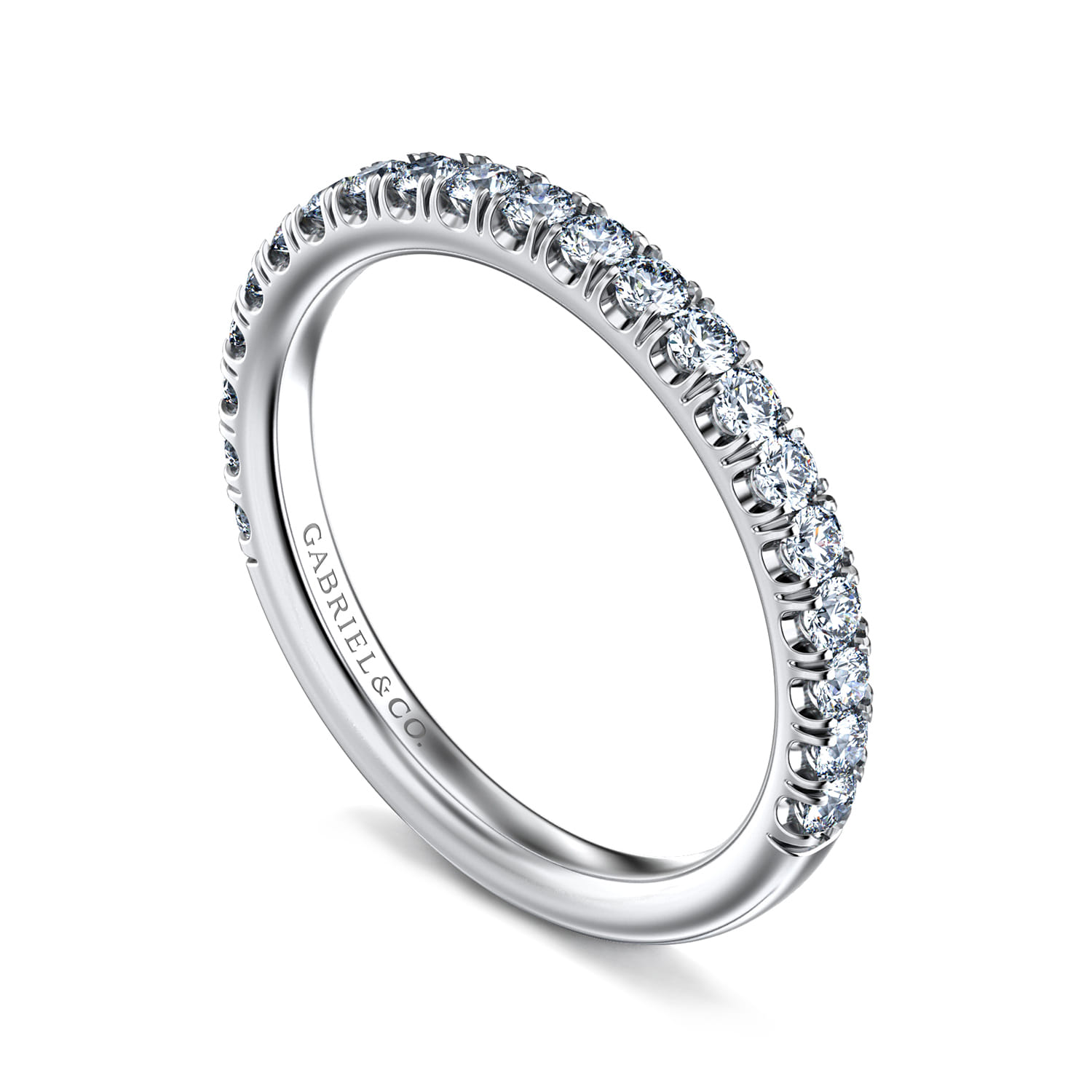 14K White Gold Matching Wedding Band - 0.45 ct - Shot 3