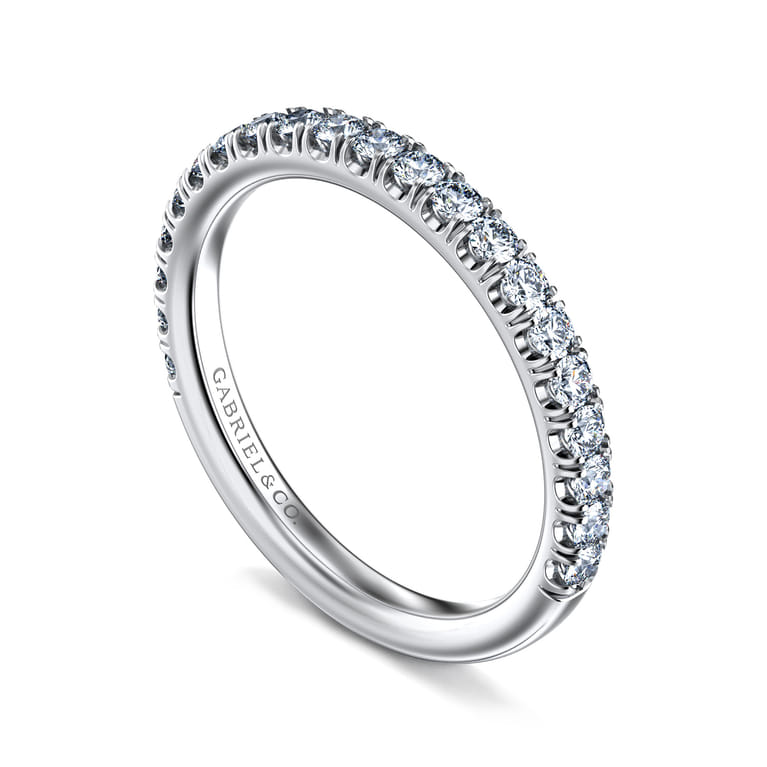 14K White Gold Matching Wedding Band - 0.45 ct - Shot 3