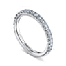14K White Gold Matching Wedding Band - 0.45 ct