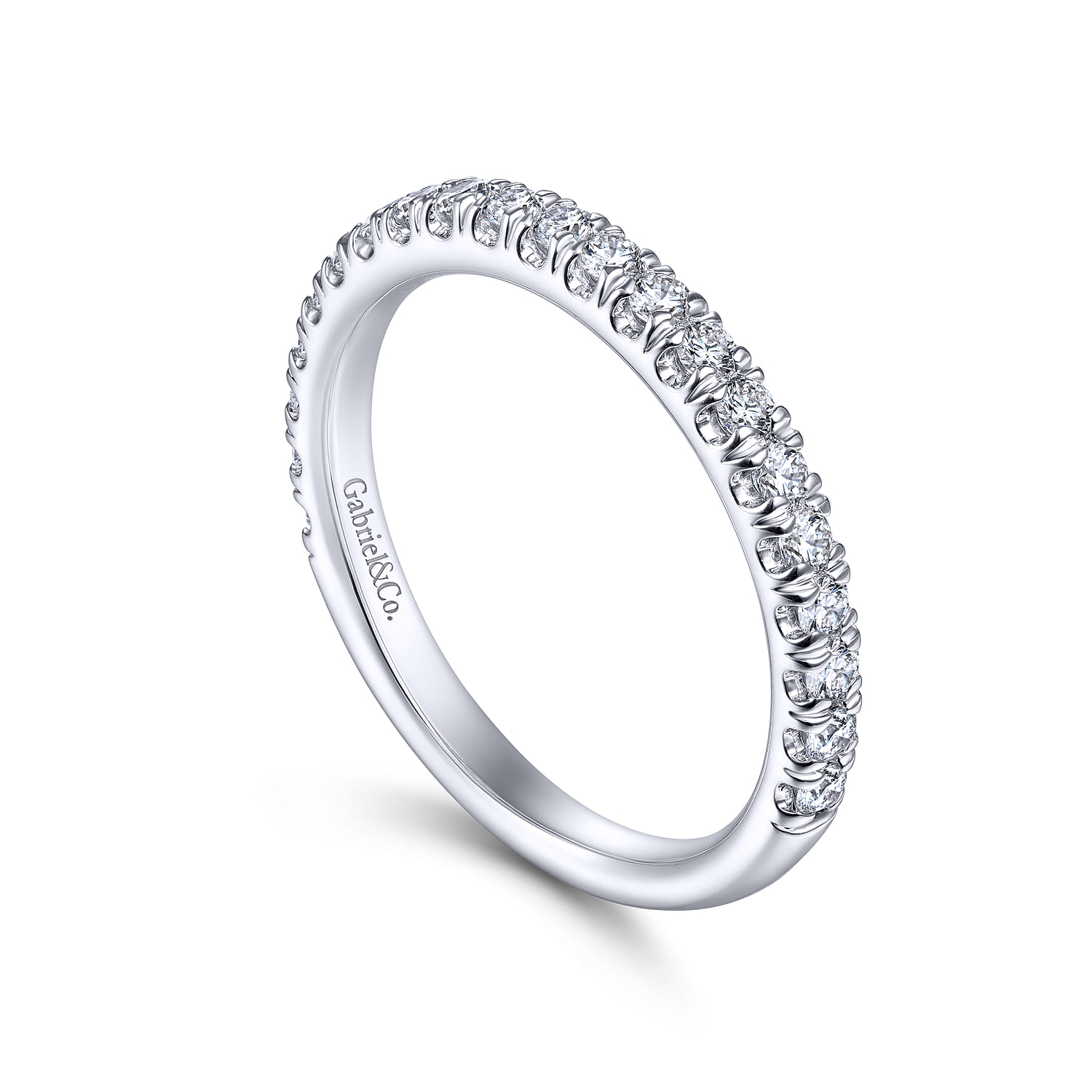 14K White Gold Matching Wedding Band - 0.45 ct - Shot 3