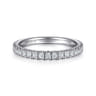 14K White Gold Matching Wedding Band - 0.45 ct