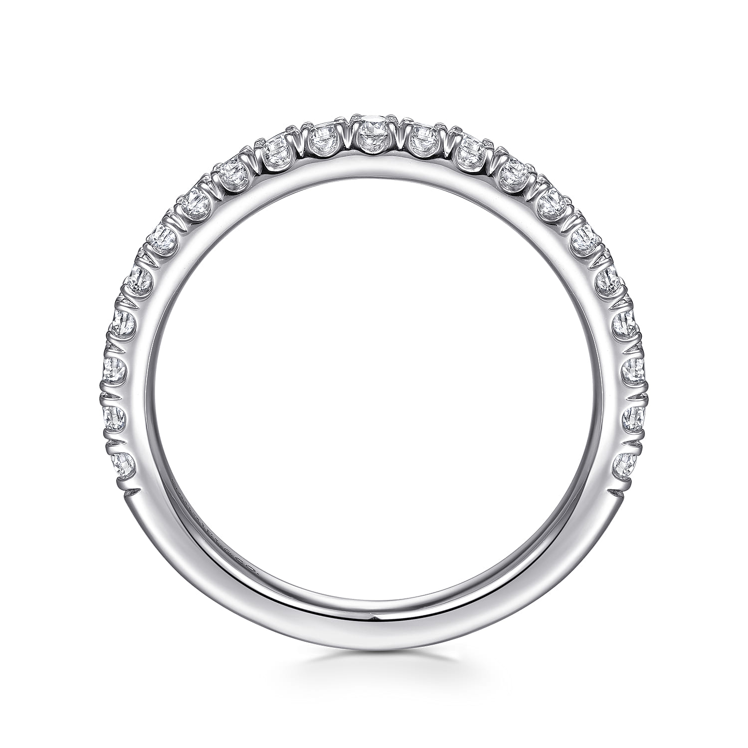 14K White Gold Matching Wedding Band - 0.45 ct - Shot 2