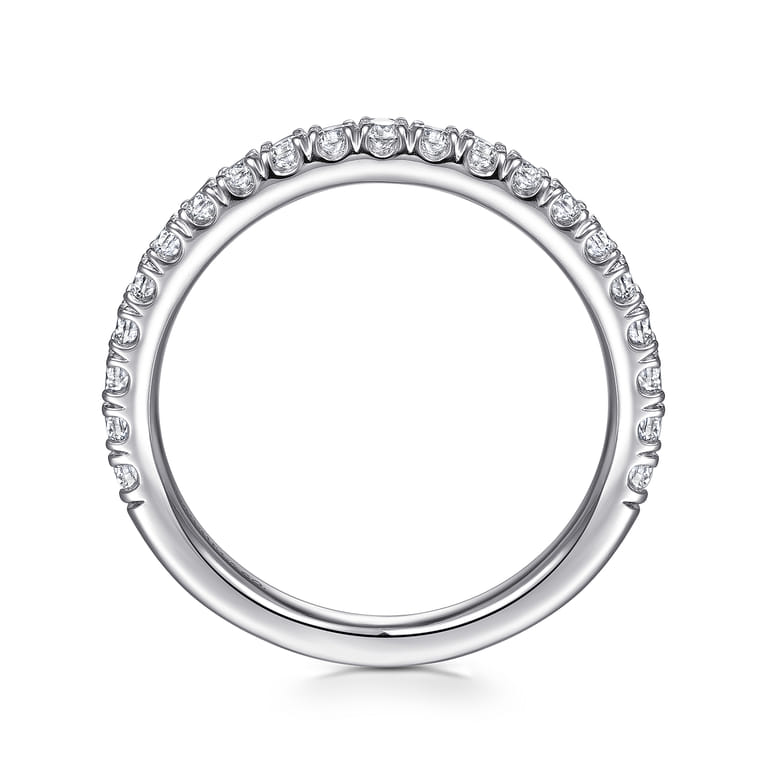 14K White Gold Matching Wedding Band - 0.45 ct - Shot 2