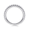 14K White Gold Matching Wedding Band - 0.45 ct