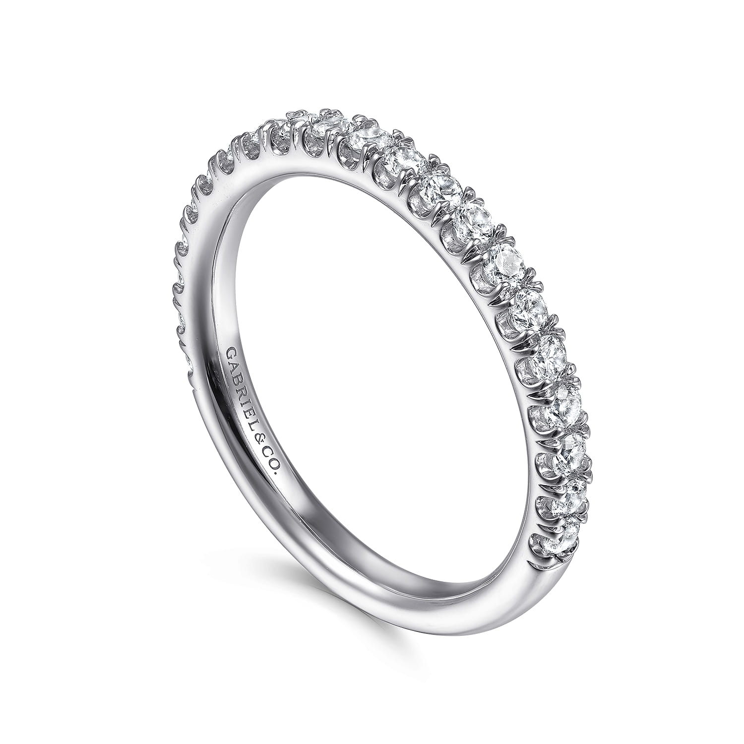 14K White Gold Matching Wedding Band - 0.45 ct - Shot 3