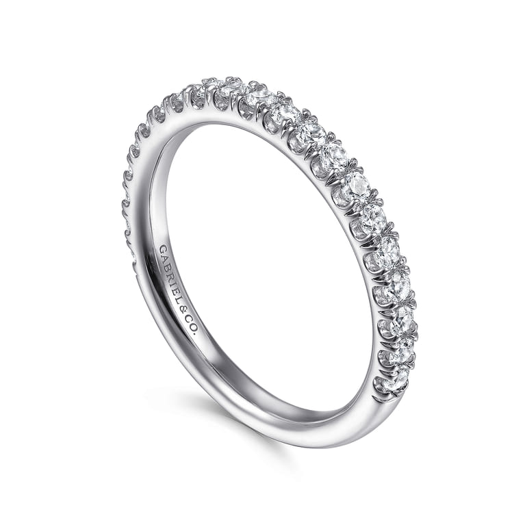 14K White Gold Matching Wedding Band - 0.45 ct - Shot 3