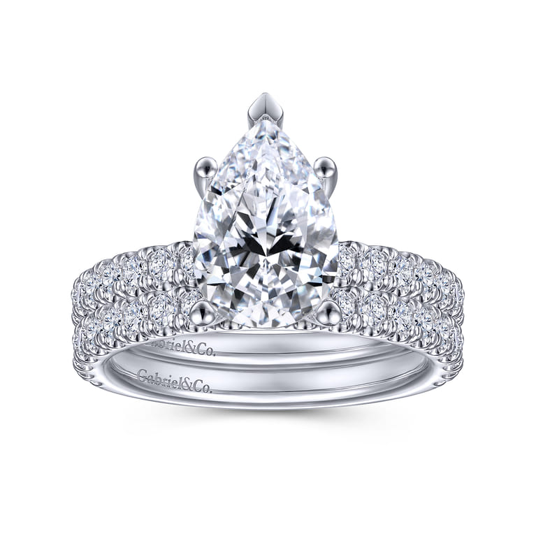 14K White Gold Matching Wedding Band - 0.45 ct - Shot 4